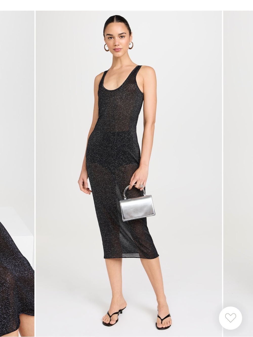 James Perse Metallic Knit Tank Dress size 0 which is like an XS